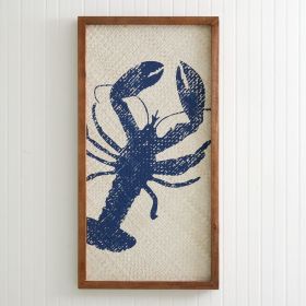 Nautical Blue Lobster Coastal Wall Sign - Beach House Decor Nautical Blue Lobster Coastal Wall Sign - Beach House Decor